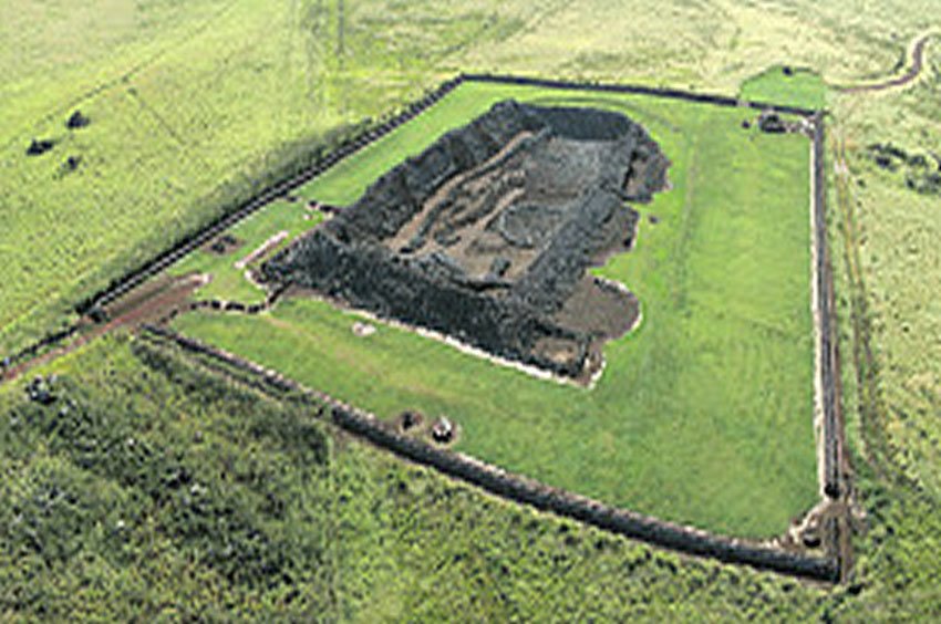 Aerial view of Mookini Heiau