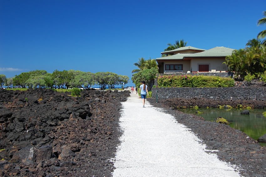 Trail leads to the ocean