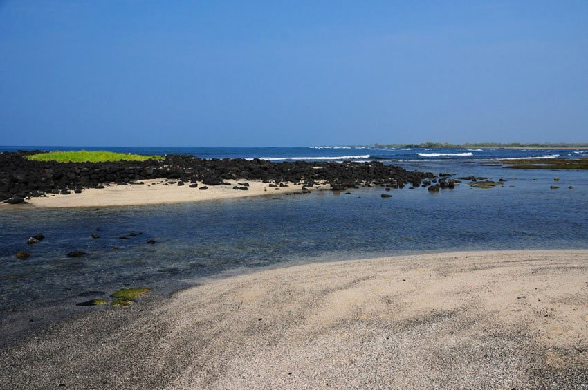 Lava rocks and sand