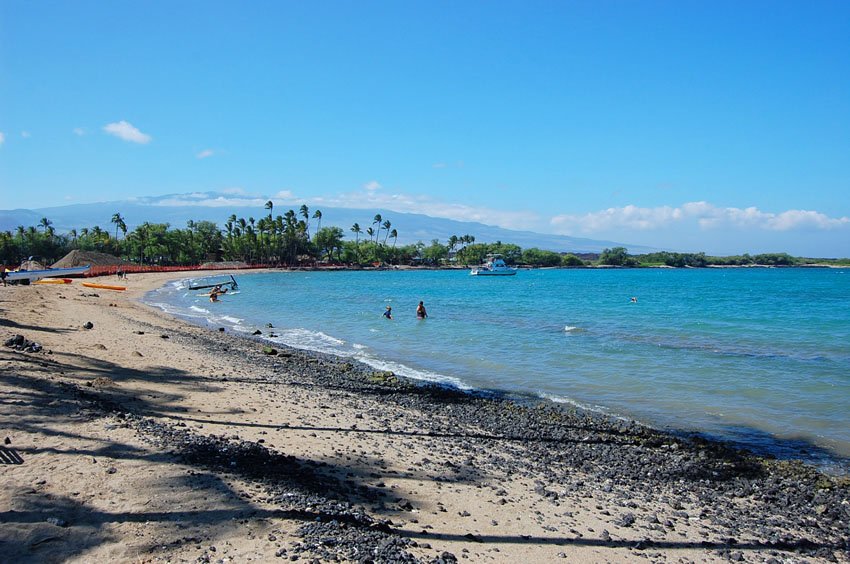 Rocky shore near the right end