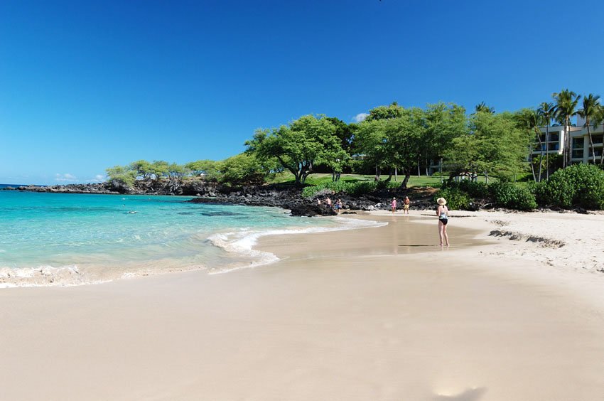 Big Island white-sand beach