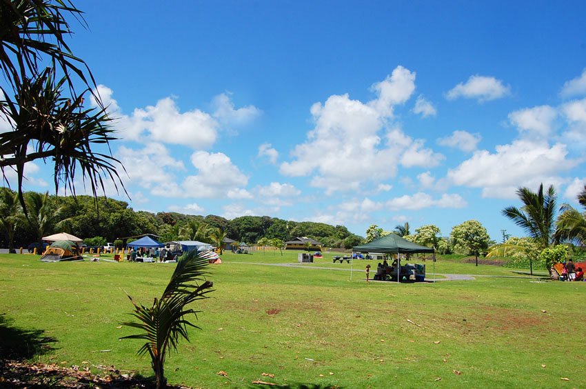 Spacious beach park in Puna