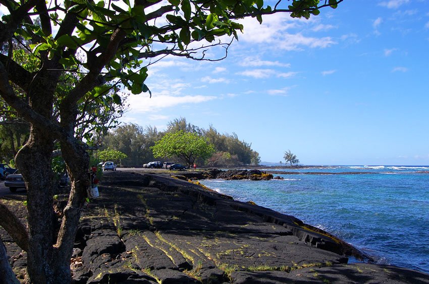 Scenic beach park near Hilo