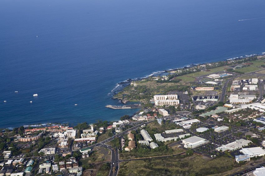 Kamakahonu Beach aerial