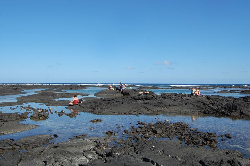 Shallow waters at low tide