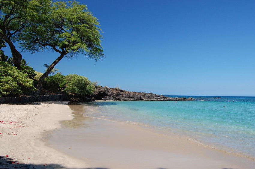 Left end of the beach