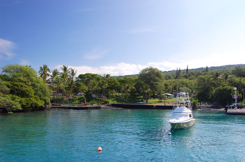 Boat harbor in South Kona