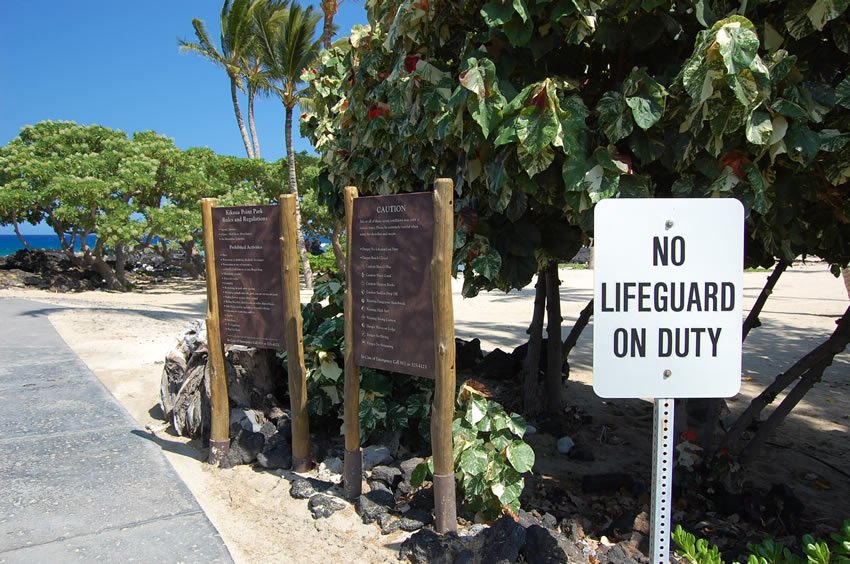 Beach signs