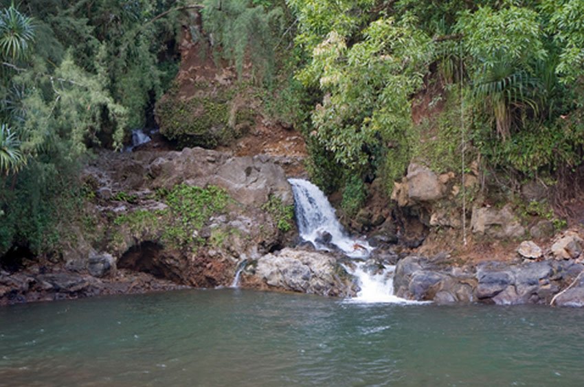 Waterfall near Kolekole Beach