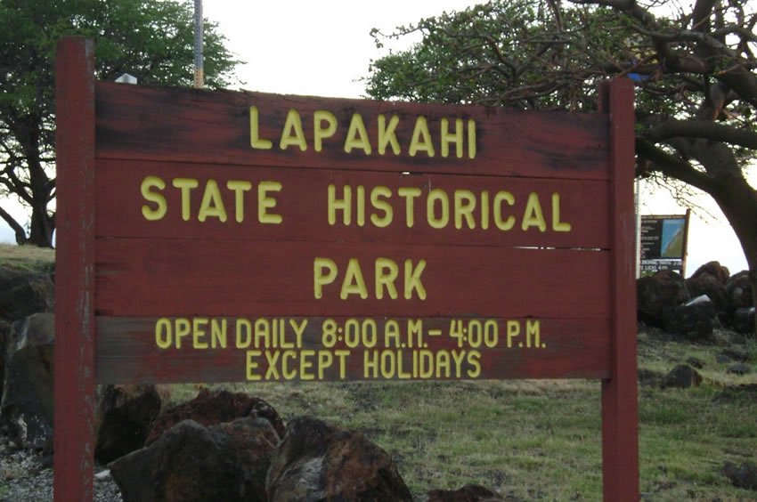 Lapakahi State Historical Park sign