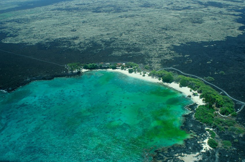 Mahai'ula Beach from the air