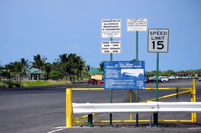 Beach signs