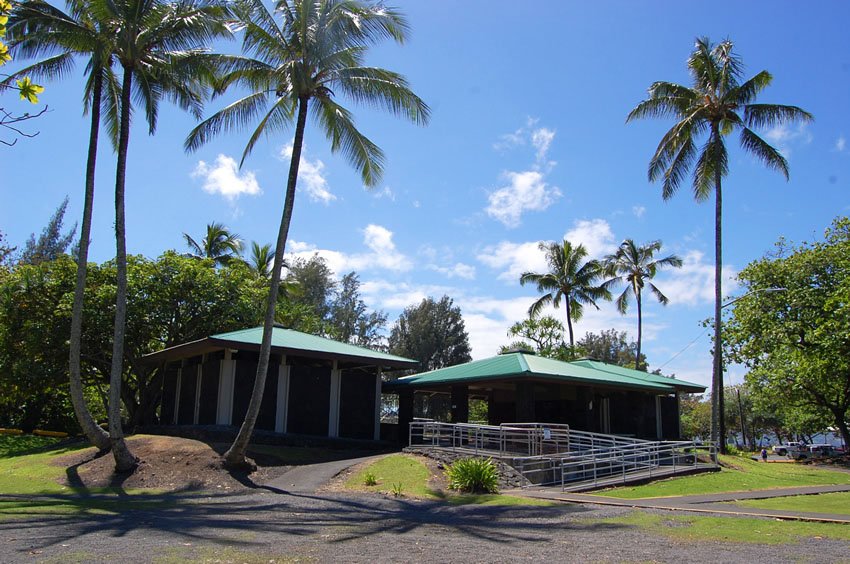 Park pavilion and restrooms