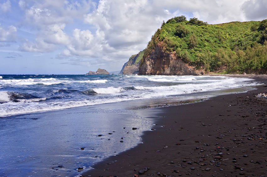 Pololu Valley Beach on Big Island