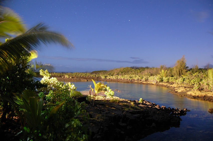 Wai'opae Tide Pools at night