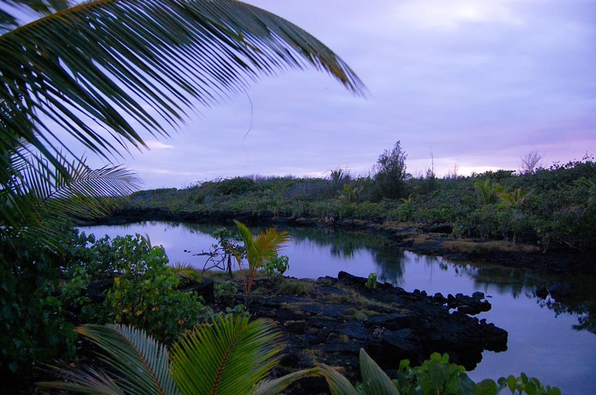 Wai'opae Tide Pools at sunset