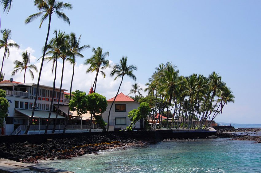 Scenic Kailua-Kona shoreline