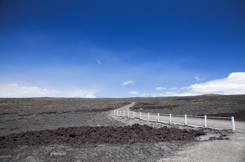 Driving in Volcanoes National Park