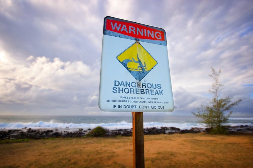 Dangerous shorebreak