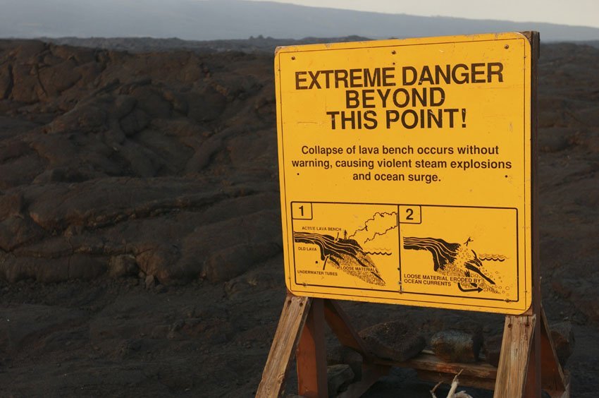 Lava field danger