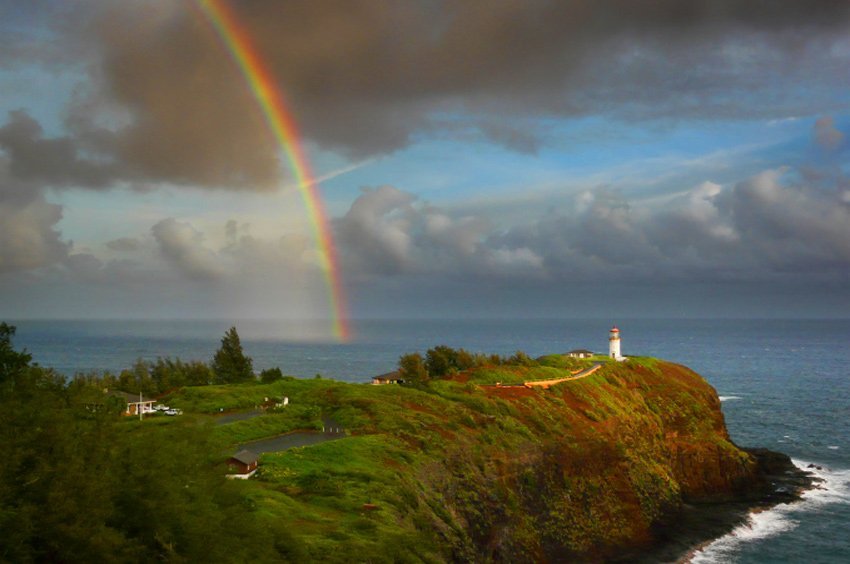 Rainbow near Kilauea Lighthouse