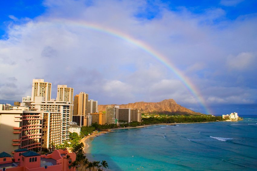 Rainbow over Waikiki