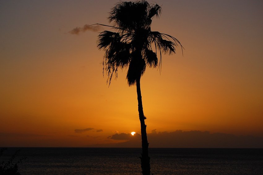 Sunset on Molokai's west shore