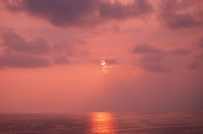 Mystic purple colors above West Maui