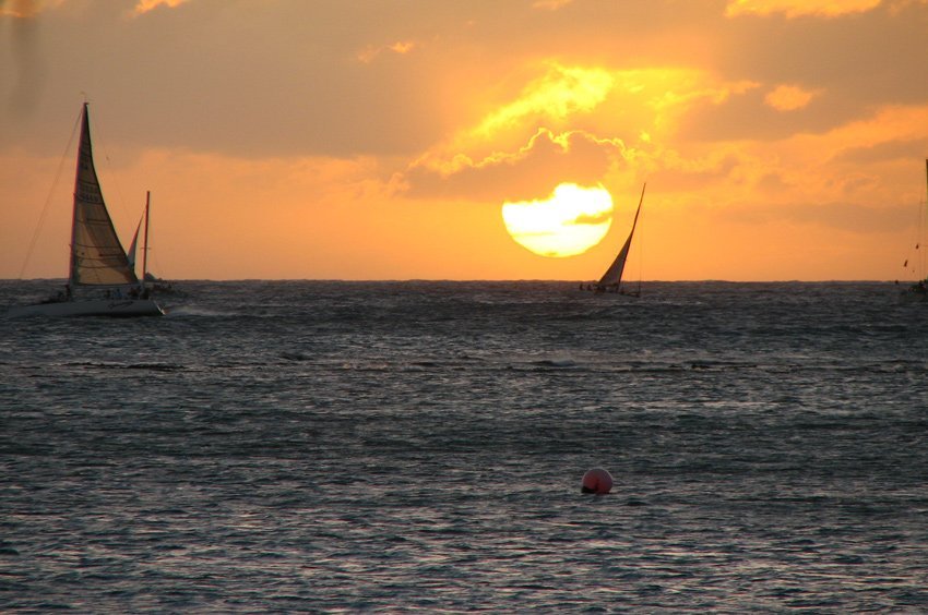 Sailing into the sunset