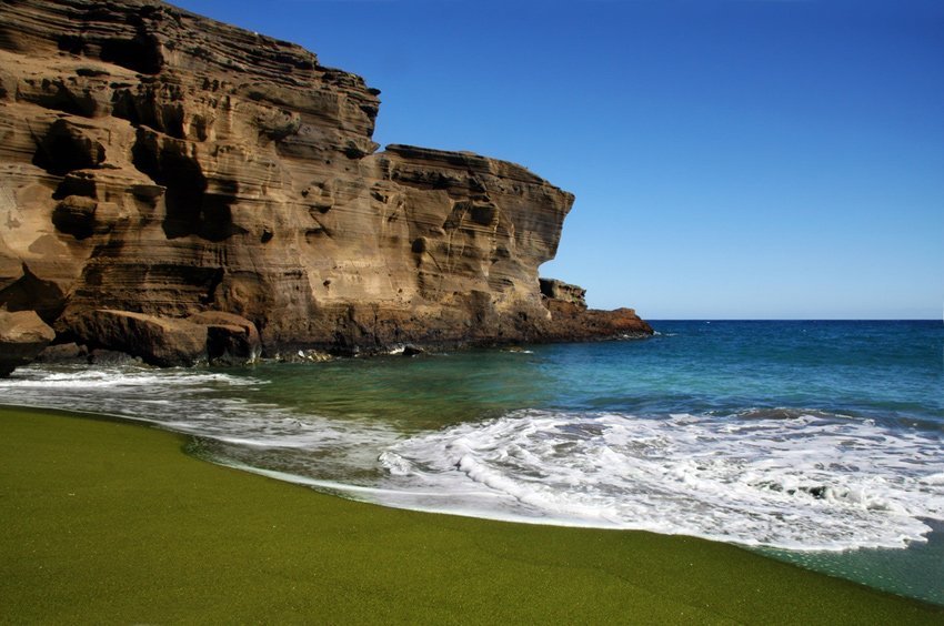 Green Sand Beach on Big Island