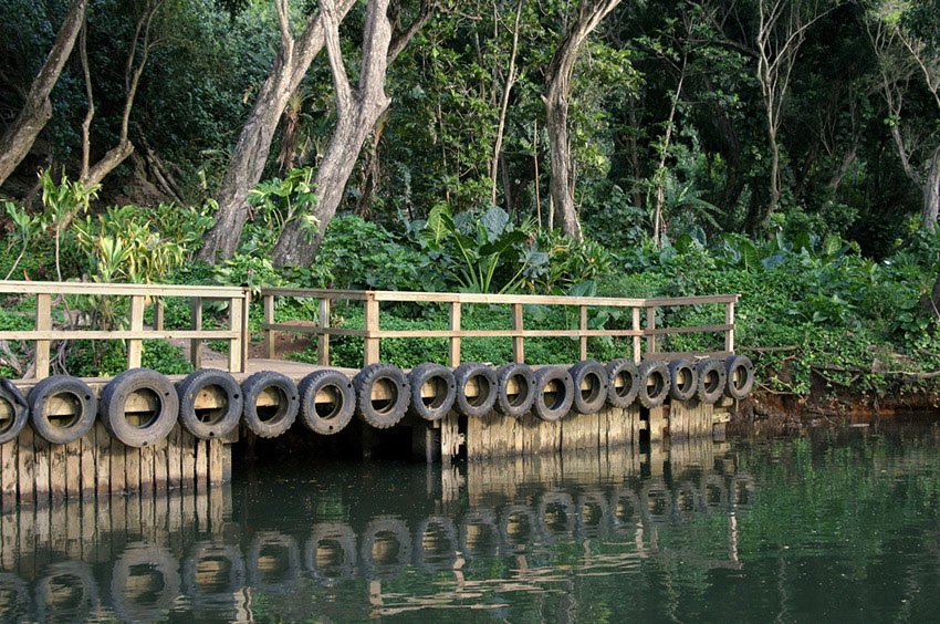 Boat dock at Fern Grotto