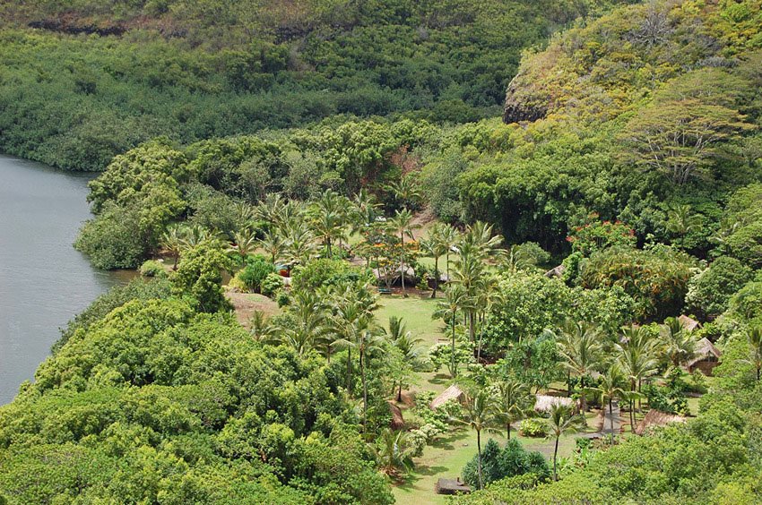 View to Kamokila Hawaiian Village