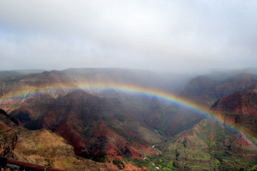 Rainbow over Waimea Canyon