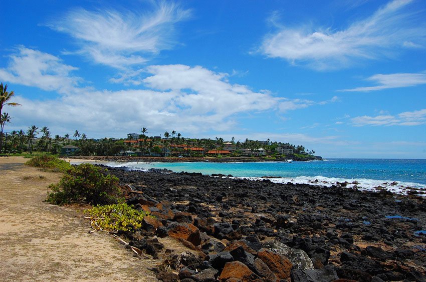 View from Poipu Beach Park