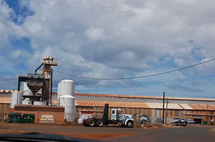 Nearby industrial buildings