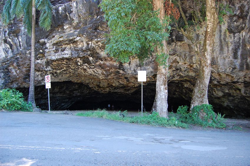 Dry Cave across from the beach