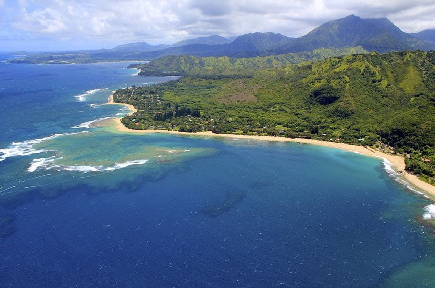 Aerial of Ha'ena Beach Park