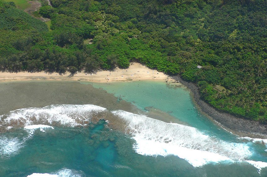 Aerial of Ke'e Beach