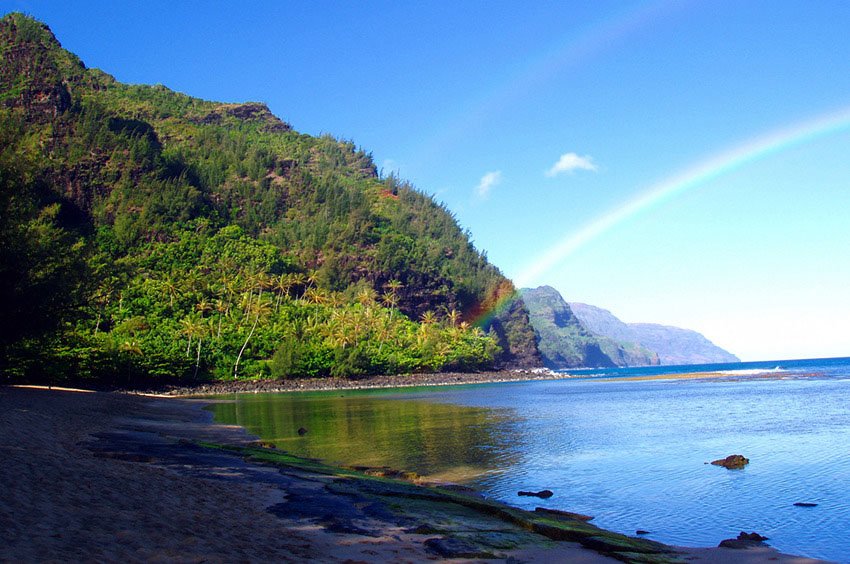 Rainbow over the water