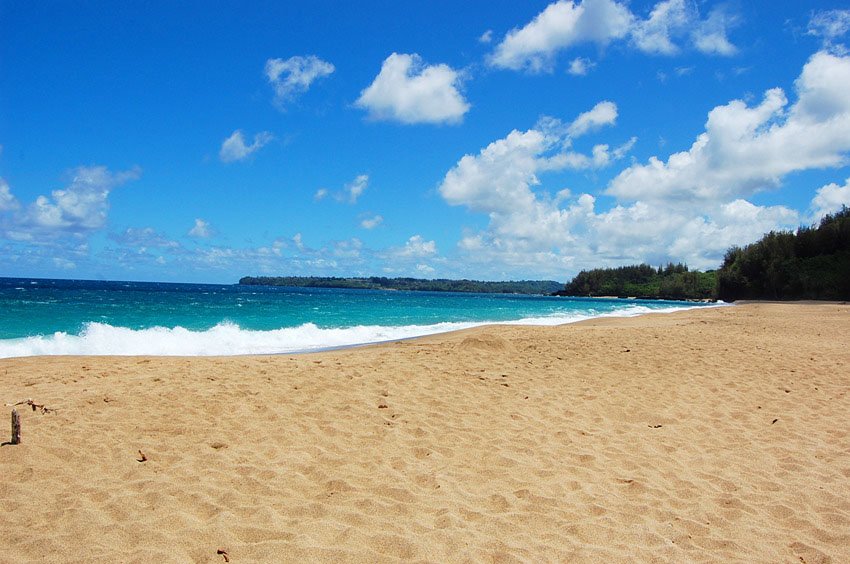 Wide stretch of sand