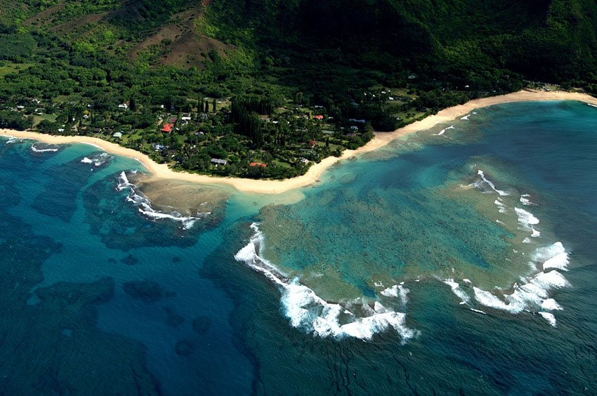 Ha'ena aerial view