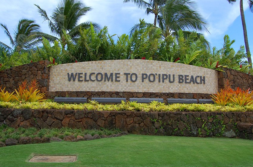 Po'ipu welcome sign