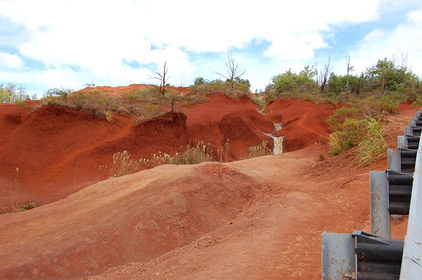 Waterfall in the red earth