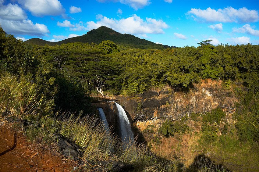 The top of the waterfall