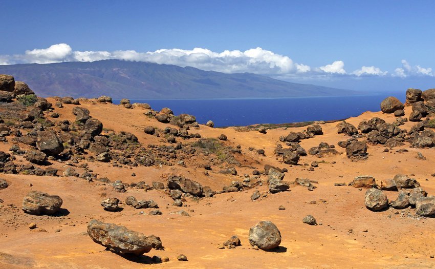 Molokai on the horizon