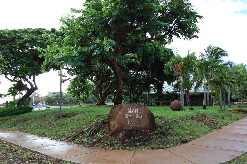 Manele Harbor sign