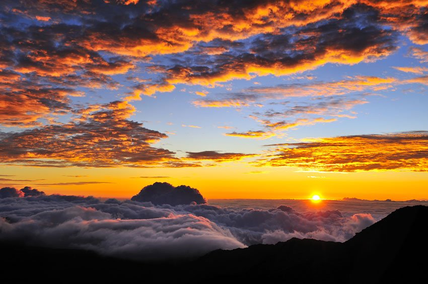 Sunrise on Haleakala summi