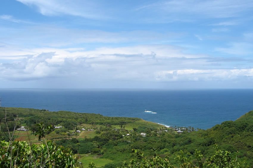 View on a sunny day