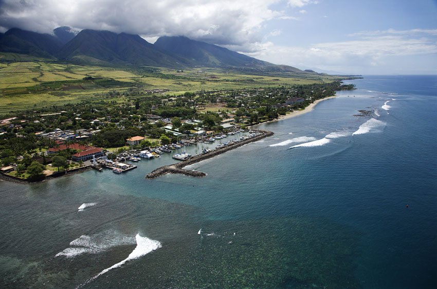 Lahaina Harbor from Air