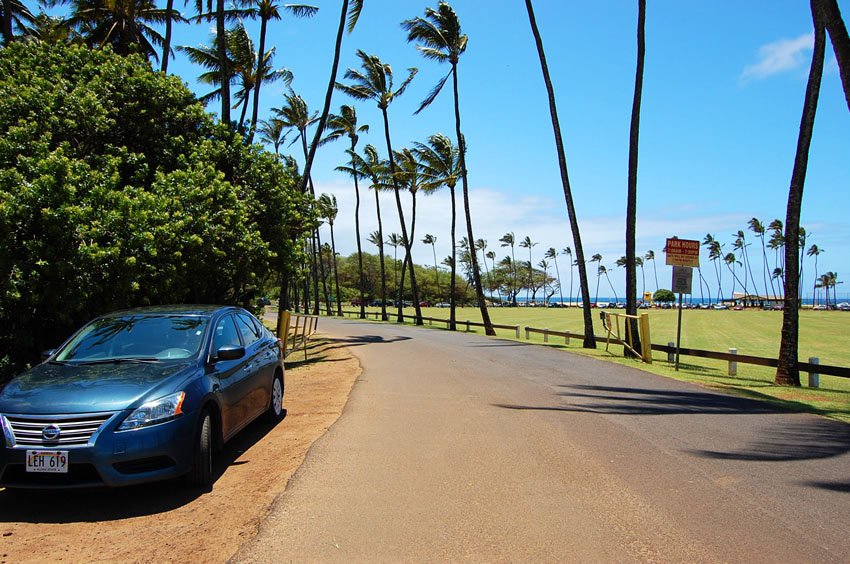 Entry to the beach park